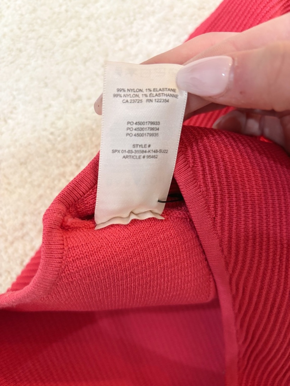 Aritzia Babaton Dark Pink Red Sleevless Ribbed Cropped Tank - Picture 8 of 8